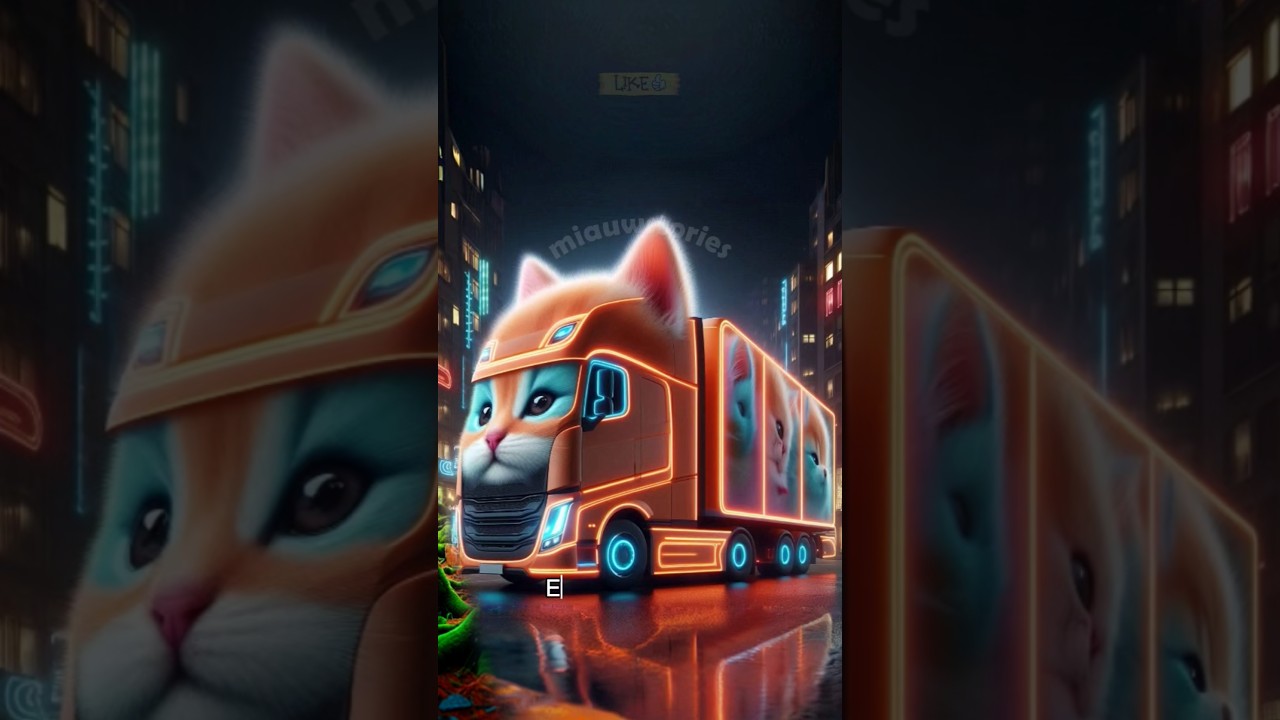 ❤️Evolution of Cat : Trailer Truck 🐱 