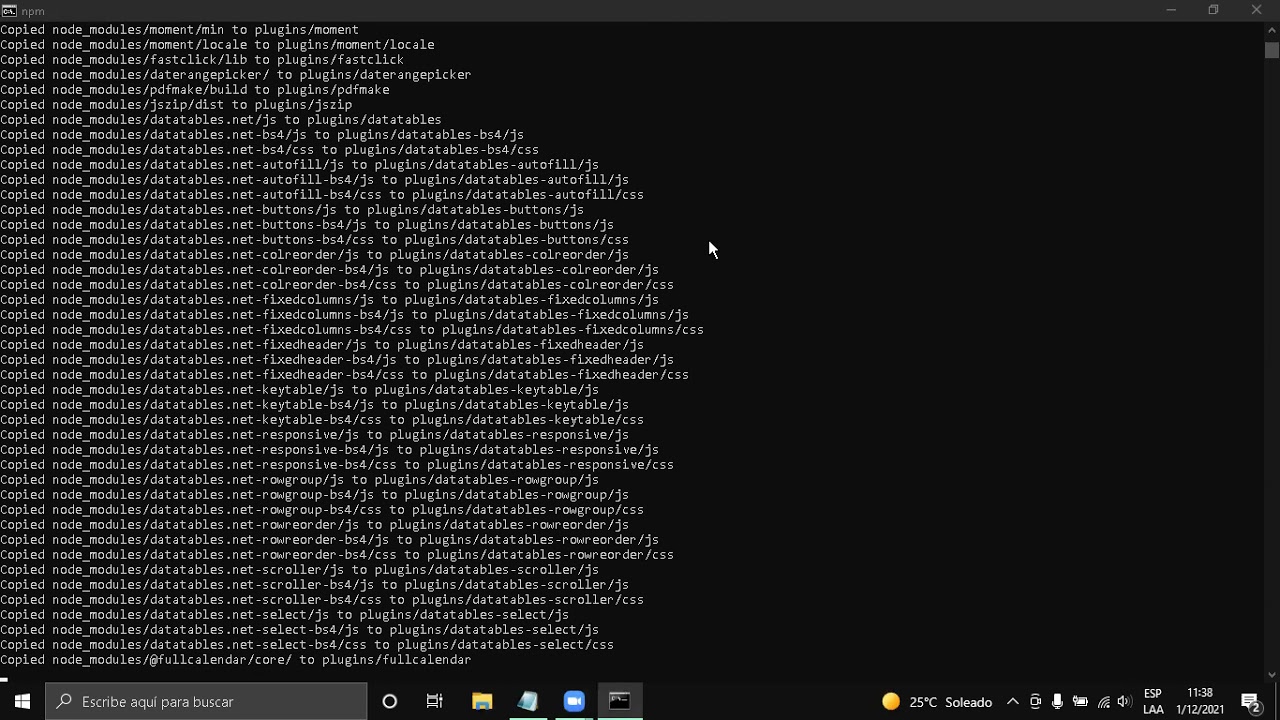 Implementando Dashboard adminlt3 proyecto angular