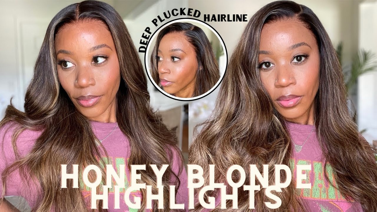 Deep Plucked Hairline | READY to Wear Honey Blonde Highlight Glueless Wig | RPGSHOW
