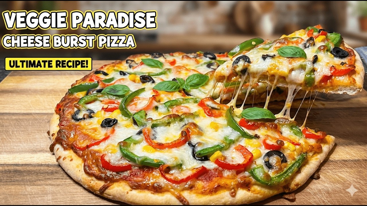 Dominos Style Cheese Burst Pizza at Home 🍕🧀 | Ultimate Homemade Cheese Burst Recipe