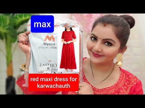 MAX RED KURTI FOR KARWACHAUTH | RARA | MYNTRA SHOPPING | REALITY OF ONLINE SHOPPING | FESTIVE SEASON