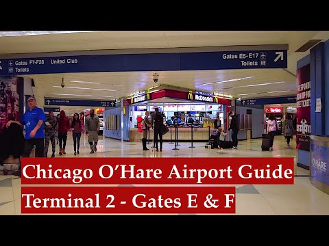 Chicago, 미국 | O'Hare 공항 | 터미널 2 | 터미널 둘러보기