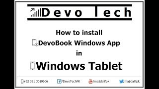How to install DevoBook Windows App in Windows Tablet