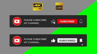 YouTube Subscribe Button Animation “Please Subscribe My Channel” | Like & Bell | Dark Style
