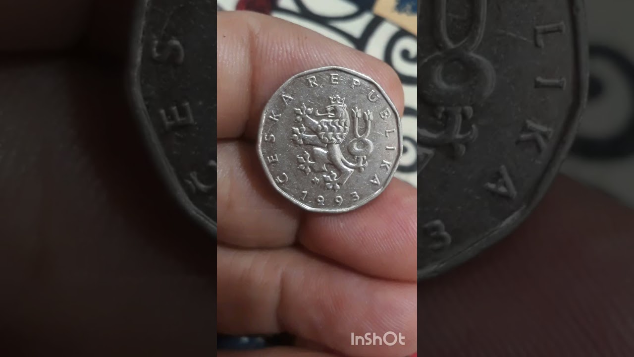 $5,50👉2 koruny 1993 Republic czechia,nickel coin value and rare