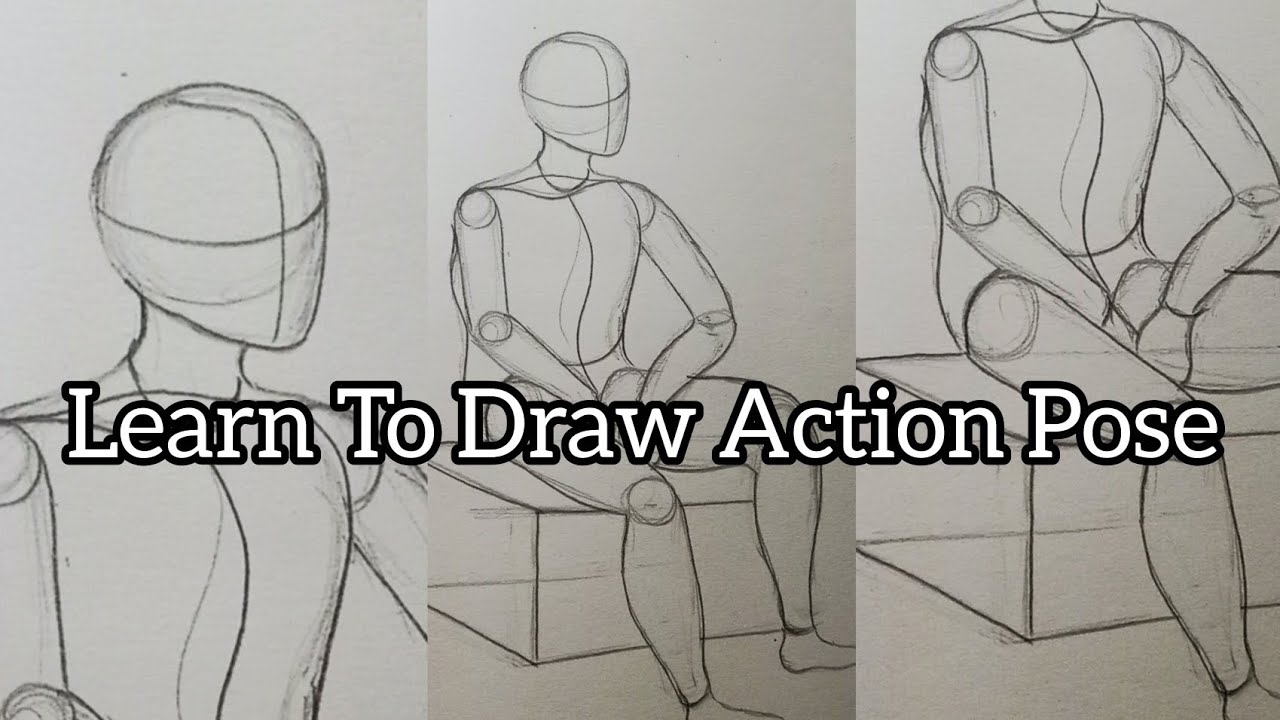 How to Draw Action Pose Drawing Practice | Step by step - YouTube