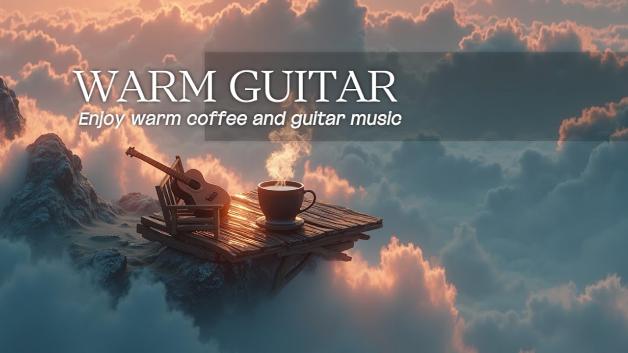 Теплый зимний кофе, акустическая гитара | Уютная расслабляющая атмосфера гитарного кафе ☕🌨️