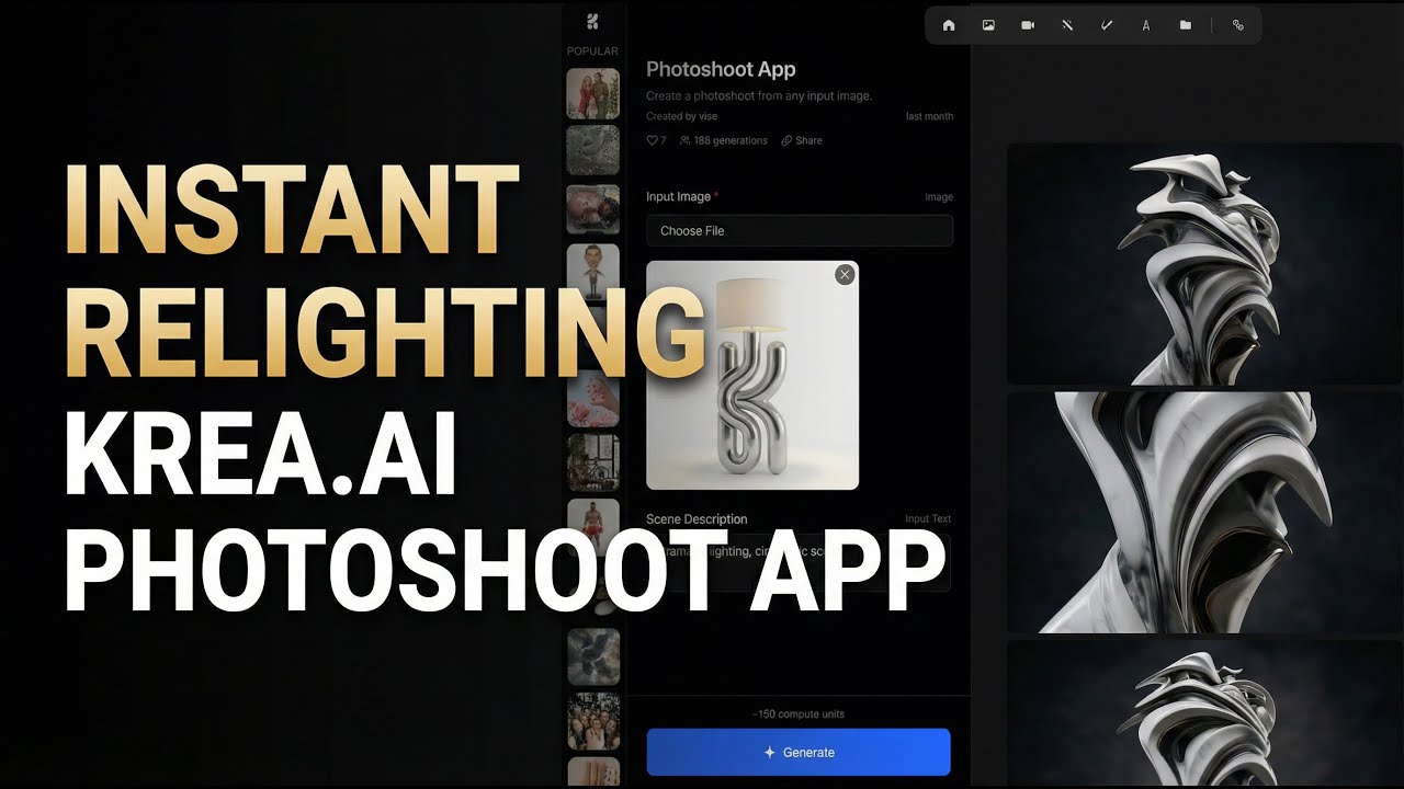 Instant Relighting: Quick, high quality results with the Krea.ai Photoshoot App