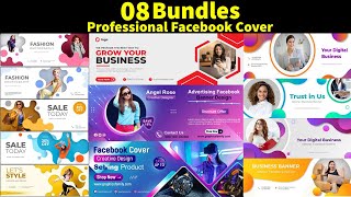 Bundles Of Professional Facebook Cover Templates In PSD Files |English| |Photoshop Tutorial|