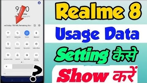 Realme 8 me Usage data kaise Show Kare | How to Show Usage data in Realme 8 | Realme 8 Usage data