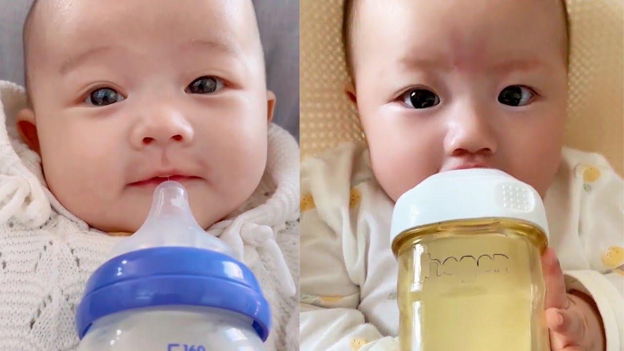 Babies drinking milk. Babies breastfeeding. YouTube