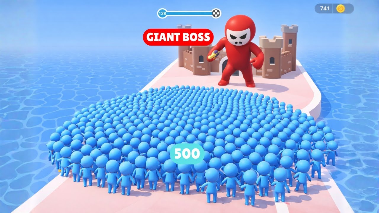 500 BLUE vs GIANT BOSS - COUNT MASTER GAMEPLAY