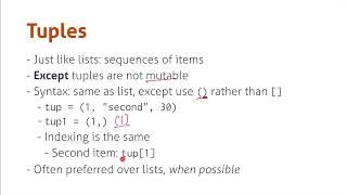 SI 106: Tuples Profile