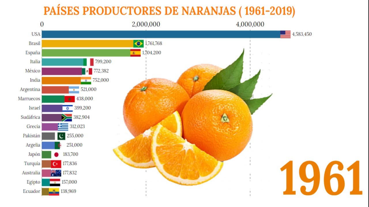 Los principales países productores de NARANJA en el mundo 🍊 YouTube