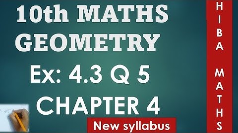 10th maths chapter 4 exercise 4.3 question 5 tn samacheer hiba maths