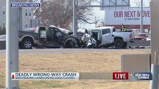 Deadly wrong-way crash shuts down busy Wichita highway