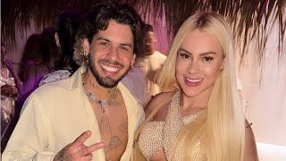 Zé Felipe breaks up with Ana Castelo and enjoys New Year's Eve with a mysterious blonde.