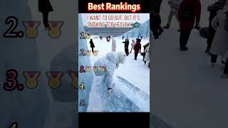 The snow is falling too heavily❄️#interesting #funny #videos #fyp #foryou #top5 #comedy #prank #snow