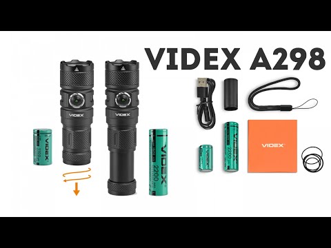 Портативный светодиодный фонарик VIDEX VLF-A298 1500Lm 5000K, видео 1