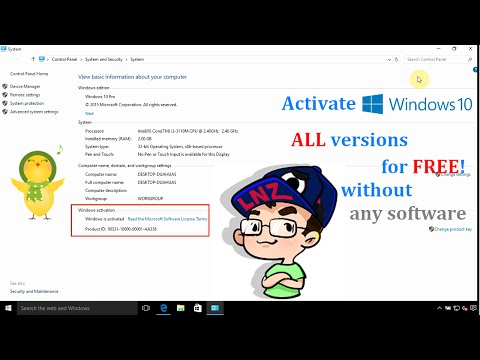 Activate Windows 10 ALL versions for FREE without any software ✔