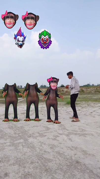 3 cute dancing monkey correct head matching new magical vfx video #shorts #viral