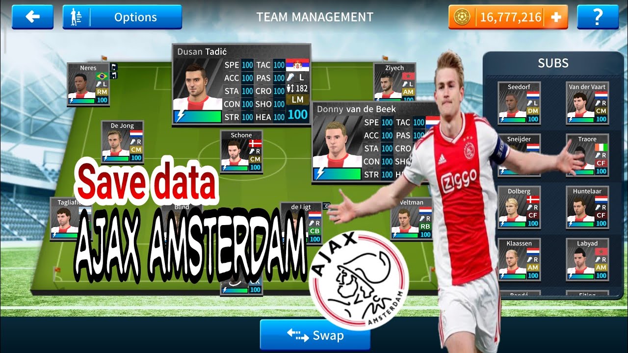 Save data Ajax Dream League Soccer 2019