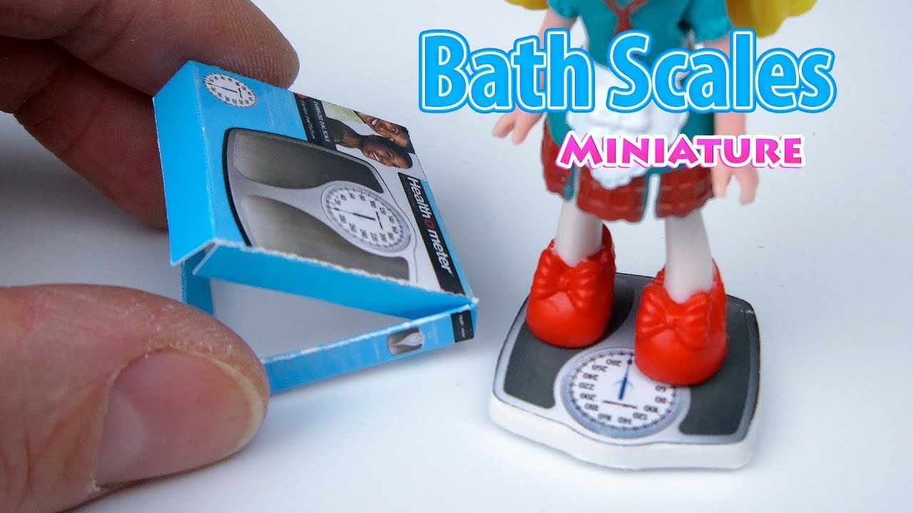 DIY Miniature Bathroom Dial Scales DollHouse No Polymer Clay! YouTube