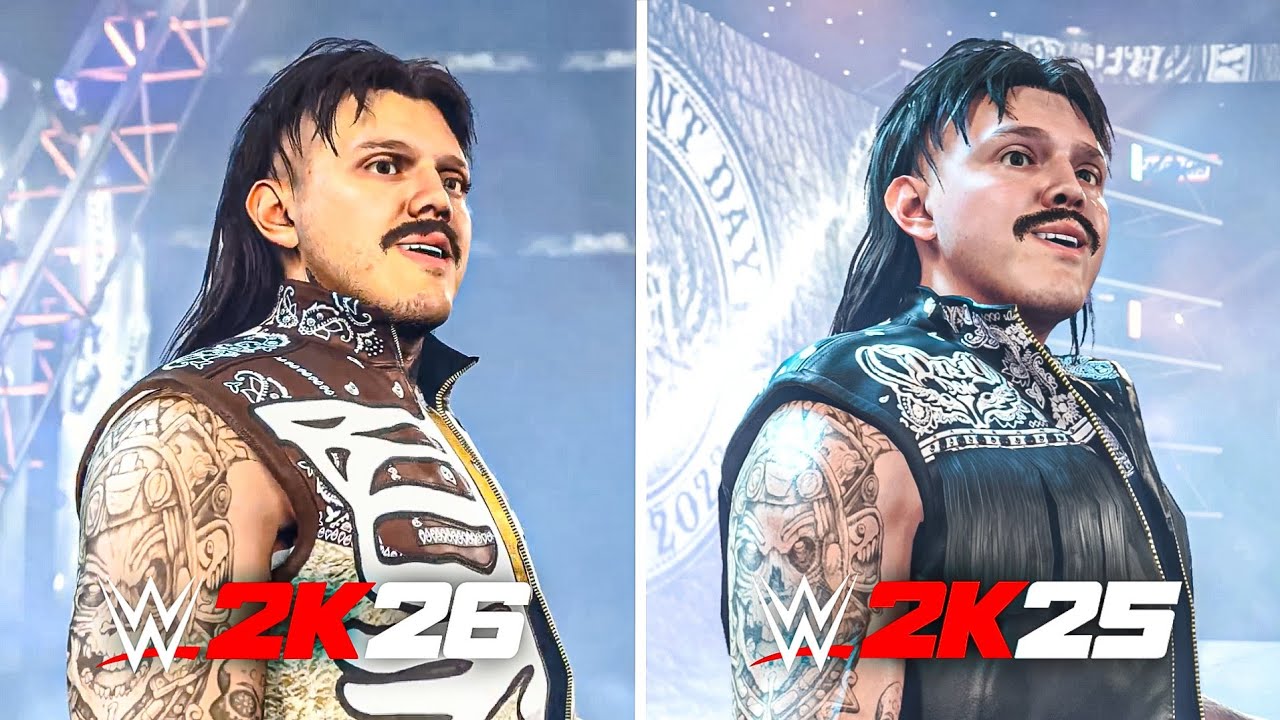 WWE 2K26 Dominik Mysterio Entrance Comparison | WWE 2K26 vs WWE 2K25