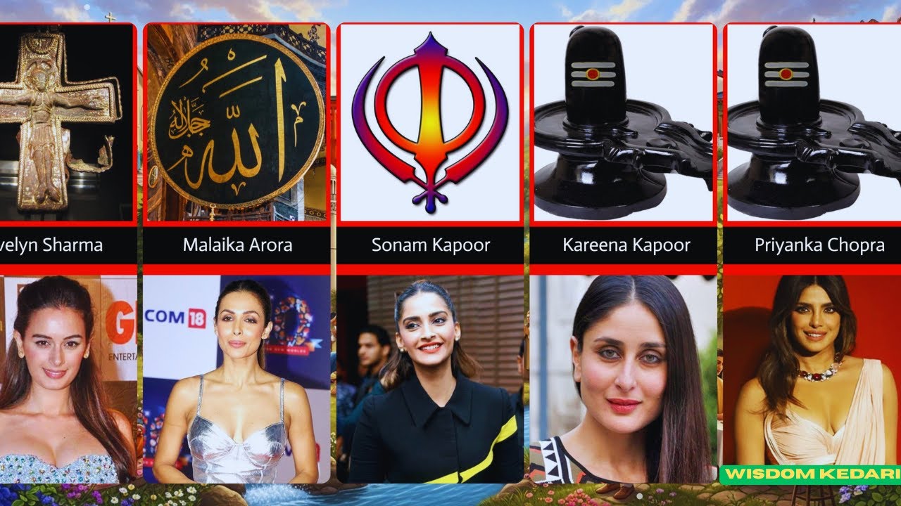 Bollywood Actresses & Their Religions | Hindu, Muslim, Christian, Sikh, Parsi | Wisdom Kedari