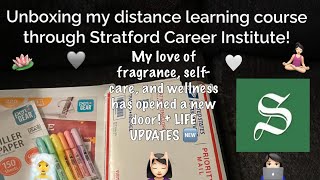 🩷🪷 UNBOX MY DISTANCE LEARNING COURSE WITH ME! STRATFORD CAREER INSTITUTE #study #wellness #selfcare