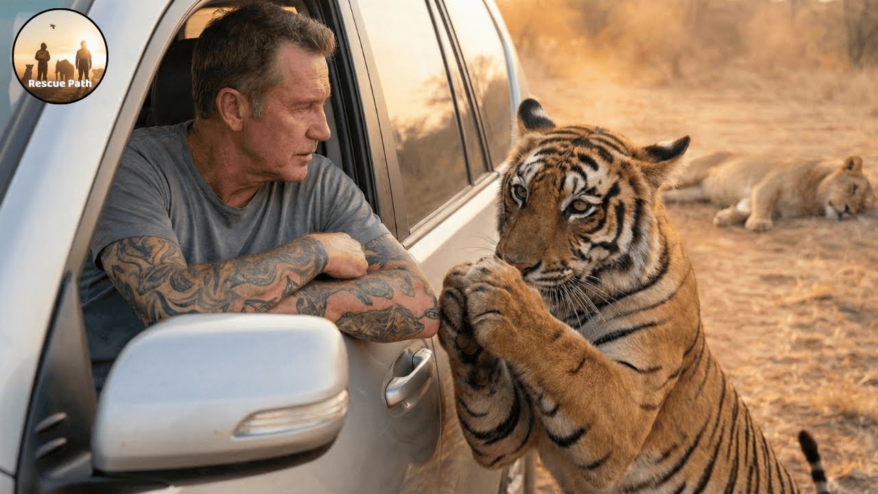 Animal Rescue : Tigers Beg Humans to Save a Lion in Incredible Footage 