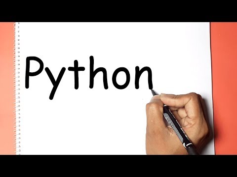 How To Draw A Python Step By Step By Using Word | Python Drawing And Coloring For Kids