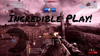 Battlefield 1 Incredible Play! | 11 Kills in 30 Seconds & 4478 Point Stack