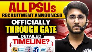 All PSU Recruitment Through GATE Announced! 🚀 Detailed Timeline & Form Dates