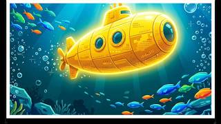 Submarine cruising through the ocean in Python 🚢🐟 #python #coding #programming #pythonprojects