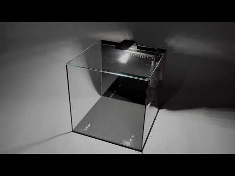 Акваріумний набір BlackCube 30 літрів, з чорною задньою стінкою, 31х31х31 см, скло 4 мм, видео 1