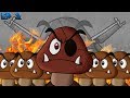 Mario vs the goomba commander in the goomba fortress mario