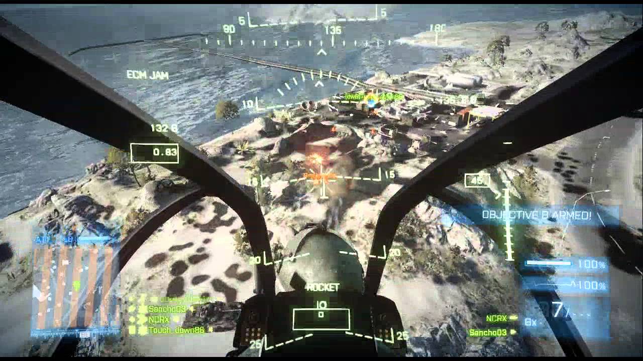 BF3 nerfed attack chopper rush fun against randoms.  Gunner 55-1
