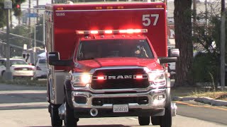 LAFD ALS RESCUE AMBULANCE 57 & ENGINE 57 RESPONDING 