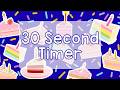 30 Second Timer - Birthday Celebration - Birthday Cake and Sprinkles - Party Countdown - Silent