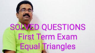 SOLVED QUESTIONS First Terminal Examination Chapter 1,Class 8 Equal Triangles Part 6