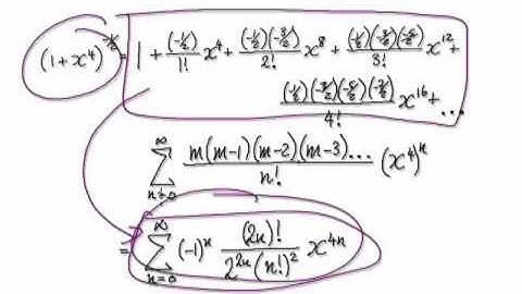 Video 2847 - Integrate 1/sqrt(1+x^4), infinite series, binomial series - Part 2/2