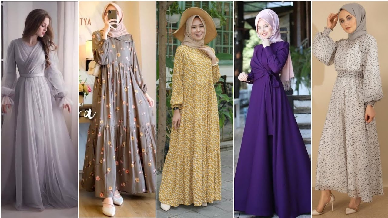 modest long frock ideas || long frock design with hijab