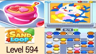 🏖️ Sand loop hard level 594 solution and walkthrough for gameplay 