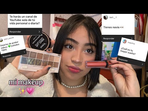 ASMR mi rutina de maquillaje + respondiendo sus preguntas 👀💓 GRWM