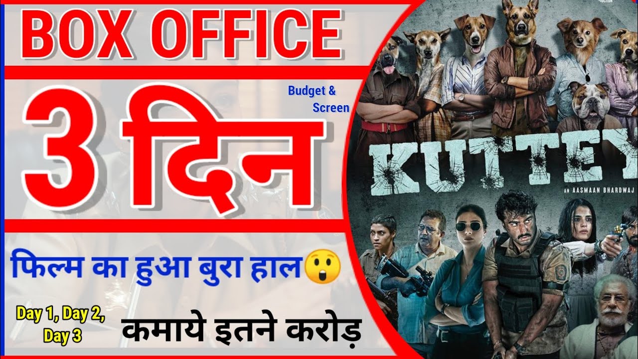 Kuttey Box office collection Day 3 | kuttey day 1, day 2 , day 3 collection| budget, screen 