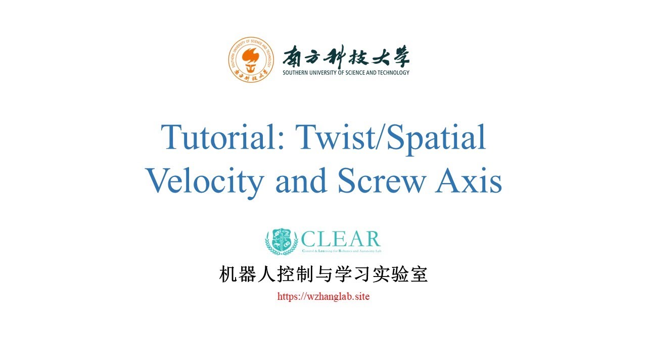 Tutorial1 Rigid Body Velocity/Twist and Screw Axis YouTube