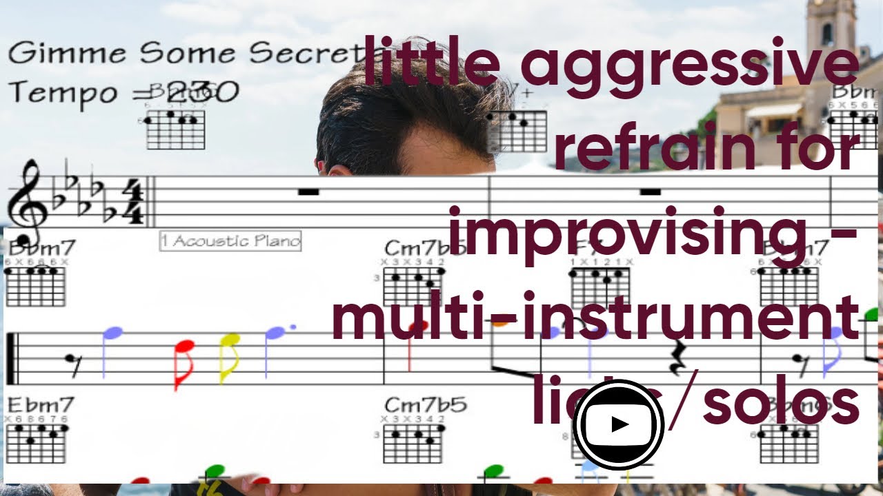 🔘Gimme Some Secrets (little aggressive refrain for improvising) multi-instrument licks/solos