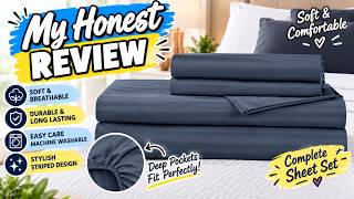 Royale Linens Striped Sheet Set Review: Soft & Cool Queen Sheets