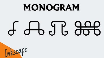 Inkscape monogram logo design | Forme combinées avec Inkscape